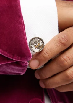 TateossianMen's Round Skeleton Gear Cufflinks