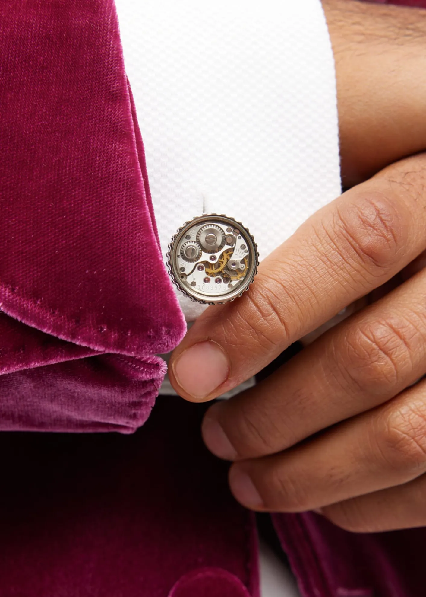 TateossianMen's Round Skeleton Gear Cufflinks