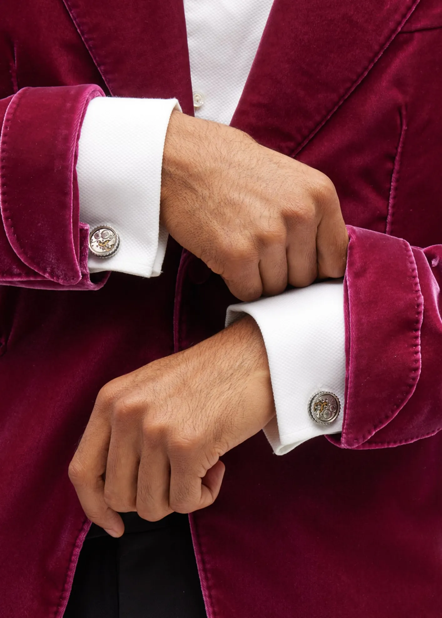 TateossianMen's Round Skeleton Gear Cufflinks