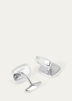 TateossianMen's Silver Amaroo Turquoise Cabochon Cufflinks