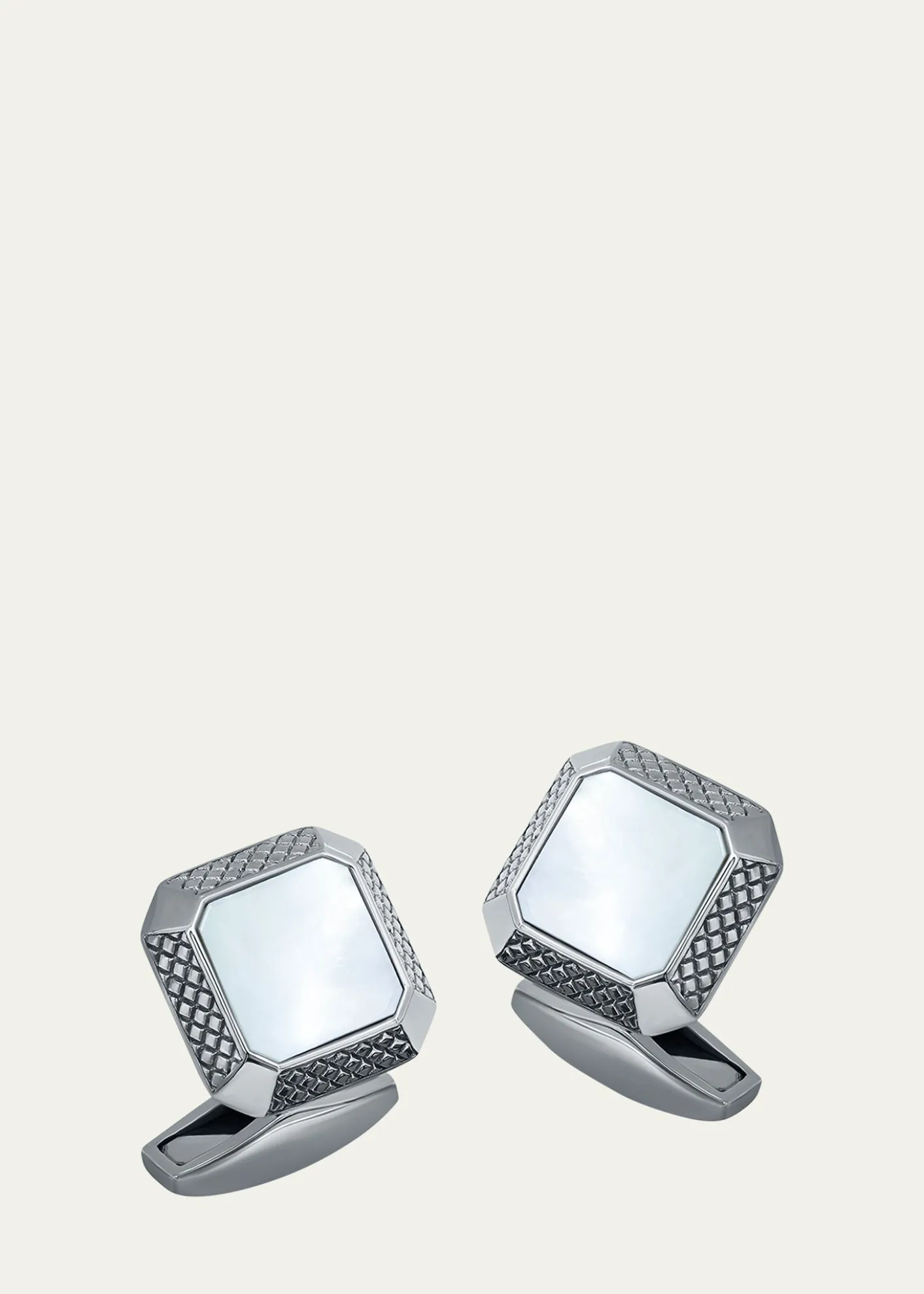 TateossianMen's Sterling Silver Mother-of-Pearl Cufflinks