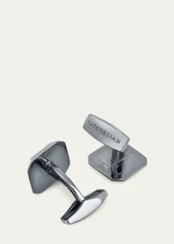 TateossianMen's Sterling Silver Mother-of-Pearl Cufflinks