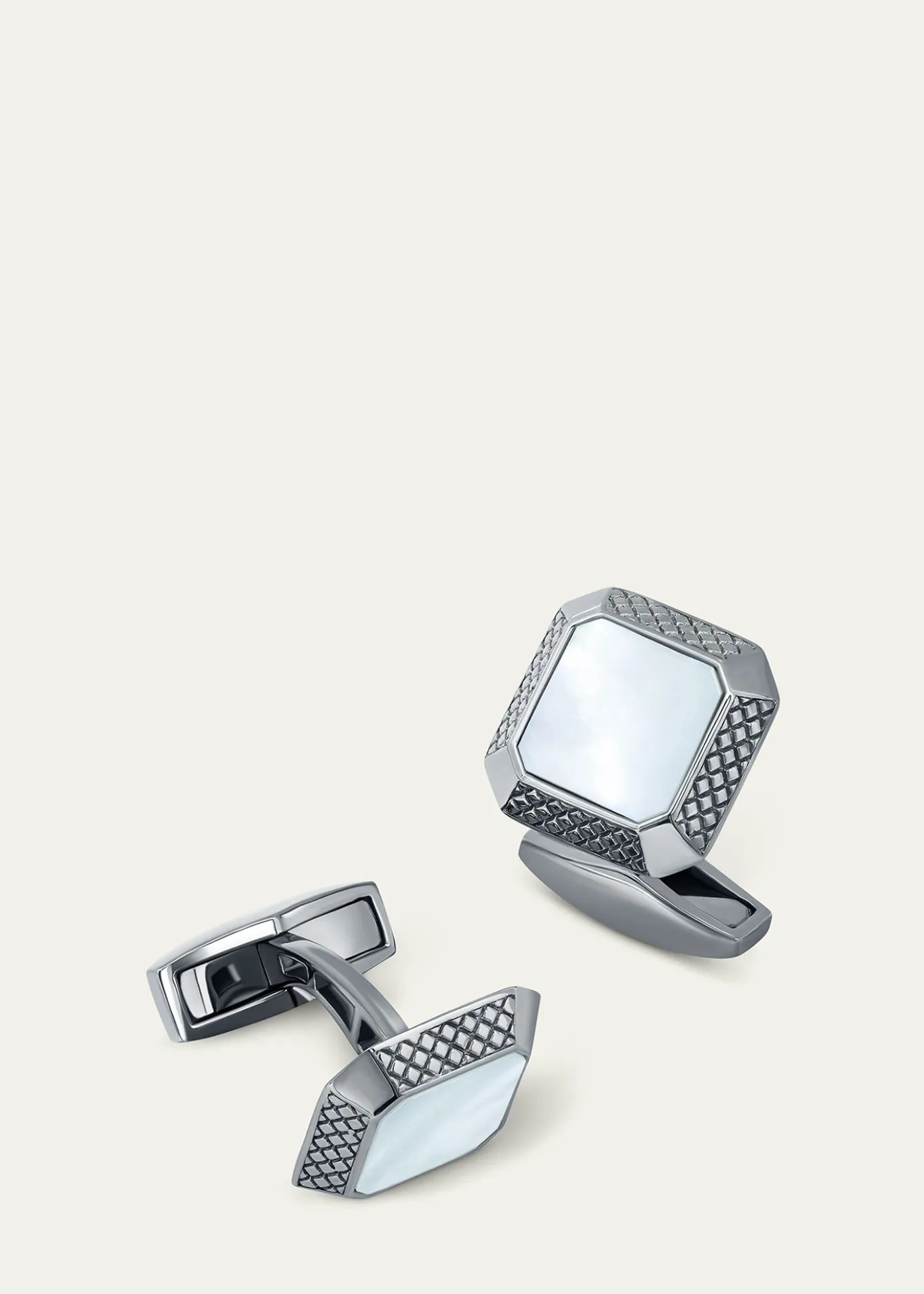 TateossianMen's Sterling Silver Mother-of-Pearl Cufflinks