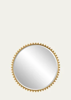 Taza Gold Round Mirror