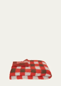 The Elder StatesmanThistle Gingham Blanket, 60" x 100"