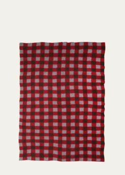 The Elder StatesmanThistle Gingham Blanket, 60" x 100"