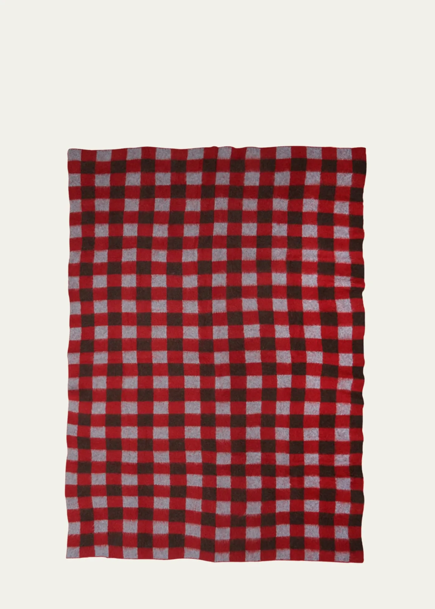 The Elder StatesmanThistle Gingham Blanket, 60" x 100"