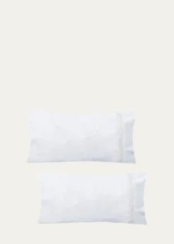 The LinoEssential Embroidered Pillowcase Pair, KING CASE