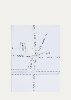 The LinoEssential Embroidered King Flat Sheet