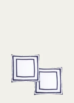 The LinoEssential Simple Square Shams, Set of 2