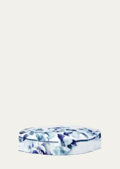 The LinoEucalyptus Navy Tablecloth, 71" Round