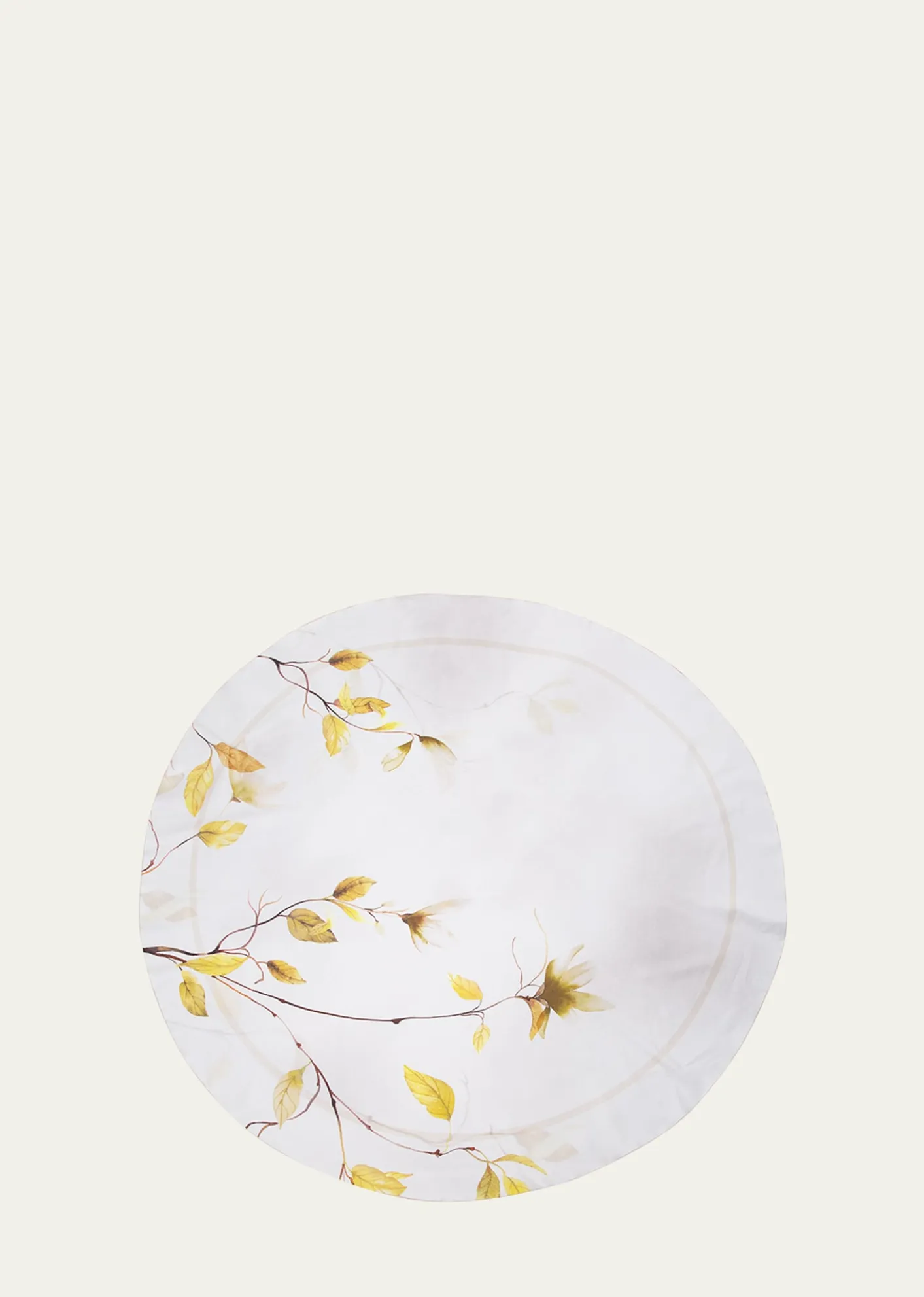 The LinoJapan Yellow Tablecloth, 71" Round
