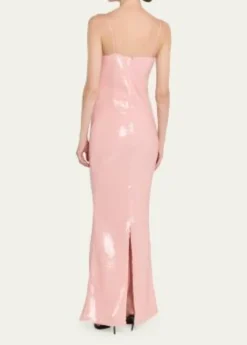 The New Arrivals by Ilkyaz OzelIsis Scoop-Neck Sequin Column Gown