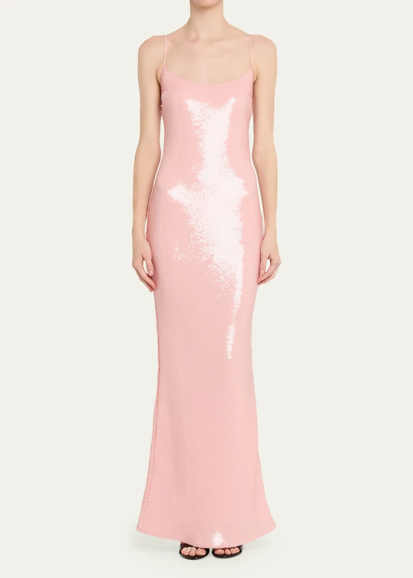 The New Arrivals by Ilkyaz OzelIsis Scoop-Neck Sequin Column Gown