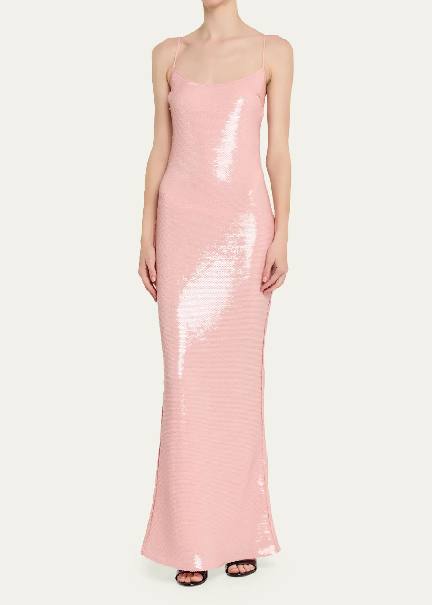 The New Arrivals by Ilkyaz OzelIsis Scoop-Neck Sequin Column Gown