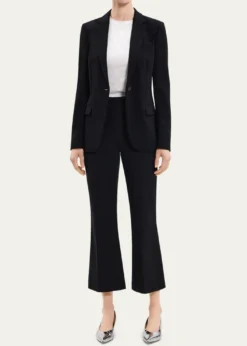 TheoryAdmiral Crepe One-Button Staple Blazer