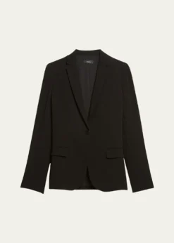 TheoryAdmiral Crepe One-Button Staple Blazer