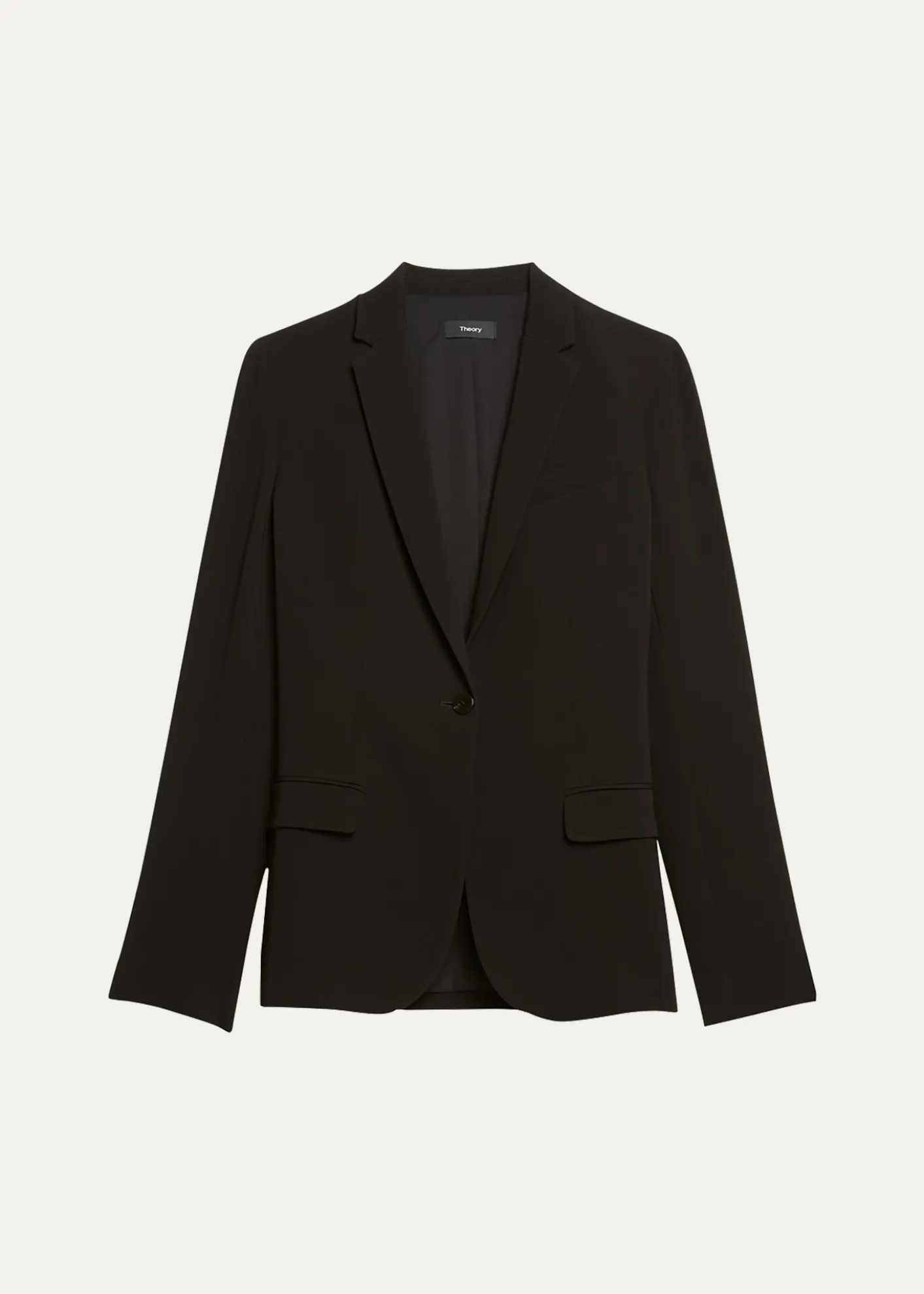 TheoryAdmiral Crepe One-Button Staple Blazer