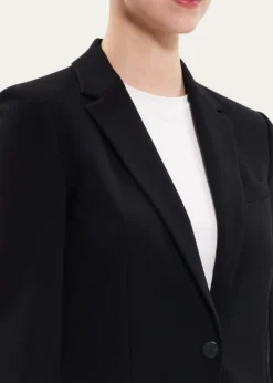 TheoryAdmiral Crepe One-Button Staple Blazer