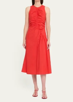 TheoryAsymmetric Ruched Tank Dress