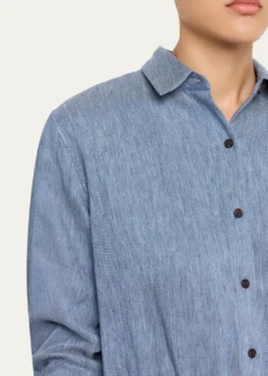 TheoryCropped Button-Front Shirt