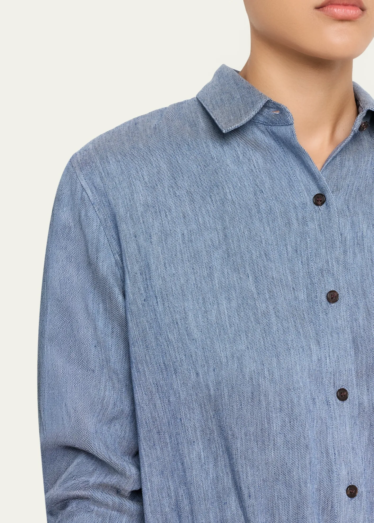 TheoryCropped Button-Front Shirt