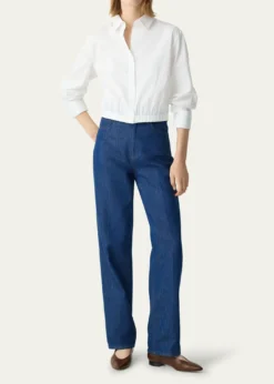 TheoryFixed-Sleeve Poplin Top