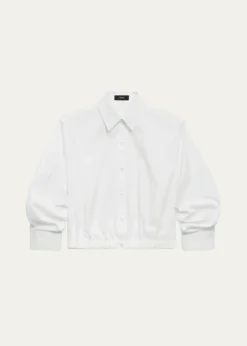 TheoryFixed-Sleeve Poplin Top