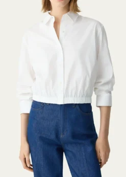 TheoryFixed-Sleeve Poplin Top
