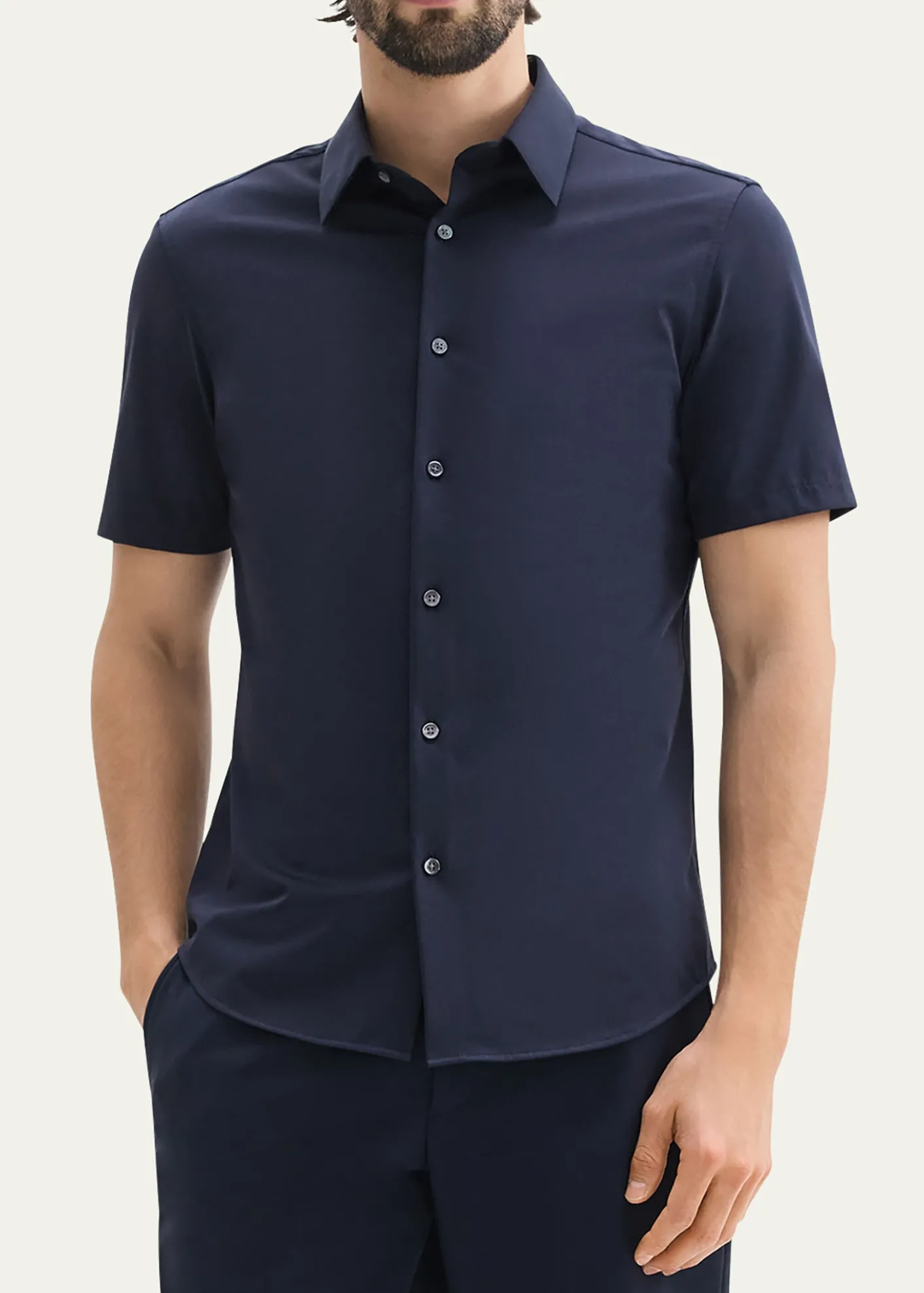 TheoryMen's Irving Short Sleeve Shirt in Structure Knit