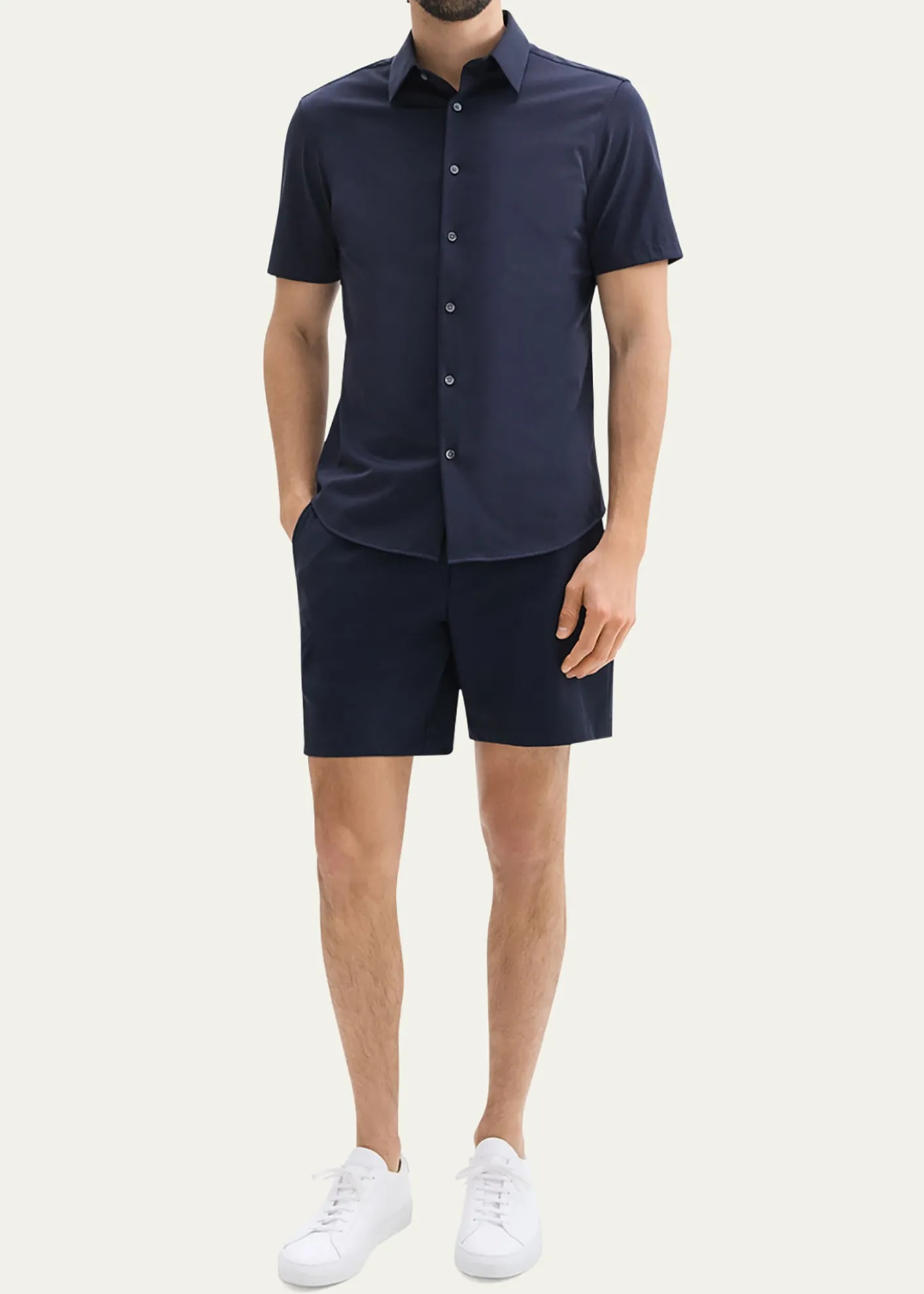 TheoryMen's Irving Short Sleeve Shirt in Structure Knit