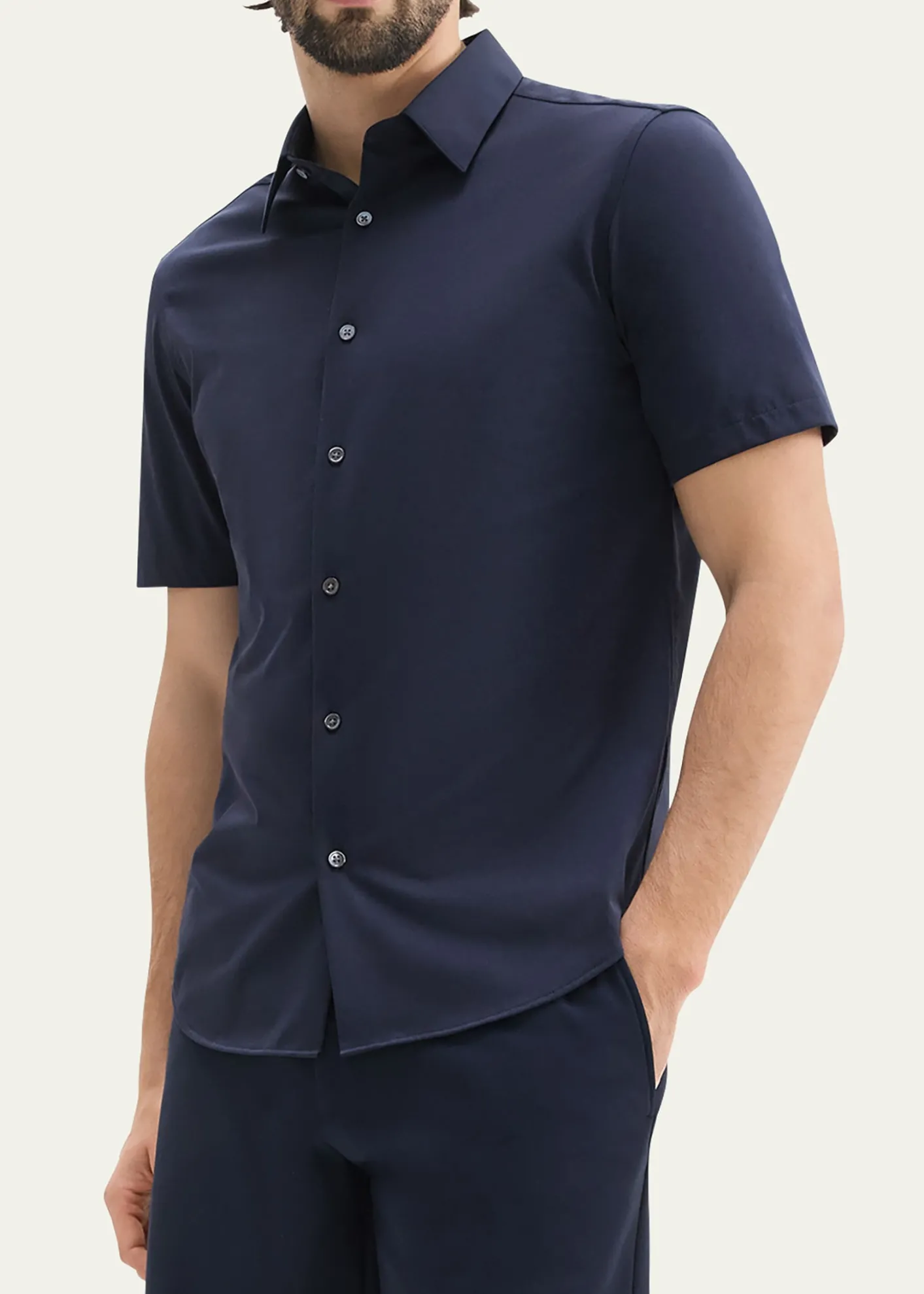 TheoryMen's Irving Short Sleeve Shirt in Structure Knit
