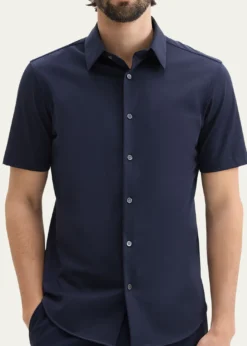 TheoryMen's Irving Short Sleeve Shirt in Structure Knit