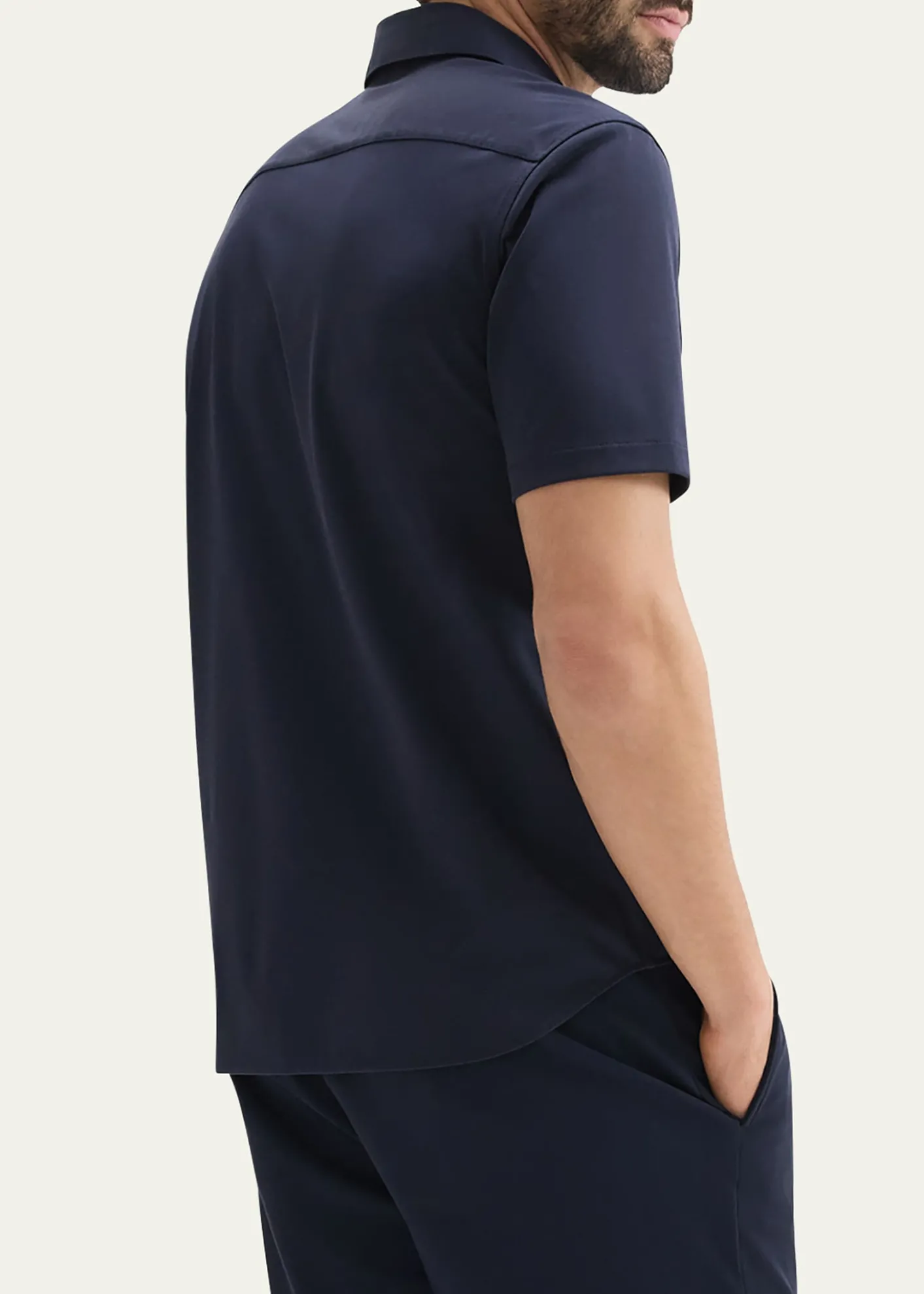 TheoryMen's Irving Short Sleeve Shirt in Structure Knit