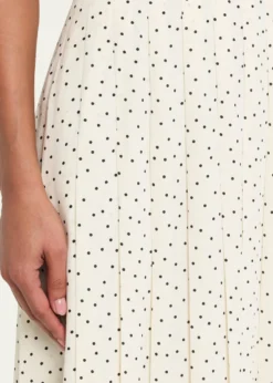 TheoryPleated Polka Dot Wrap Skirt
