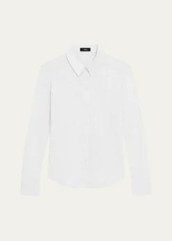 TheoryRiduro Organic Cotton Button-Down Shirt