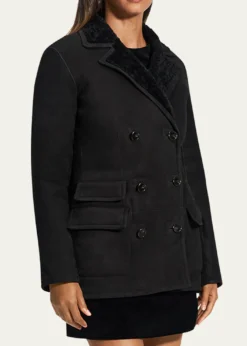 TheoryShearling Peacoat Blazer