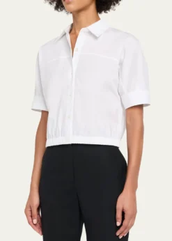 TheoryShort-Sleeve Button-Front Shirt