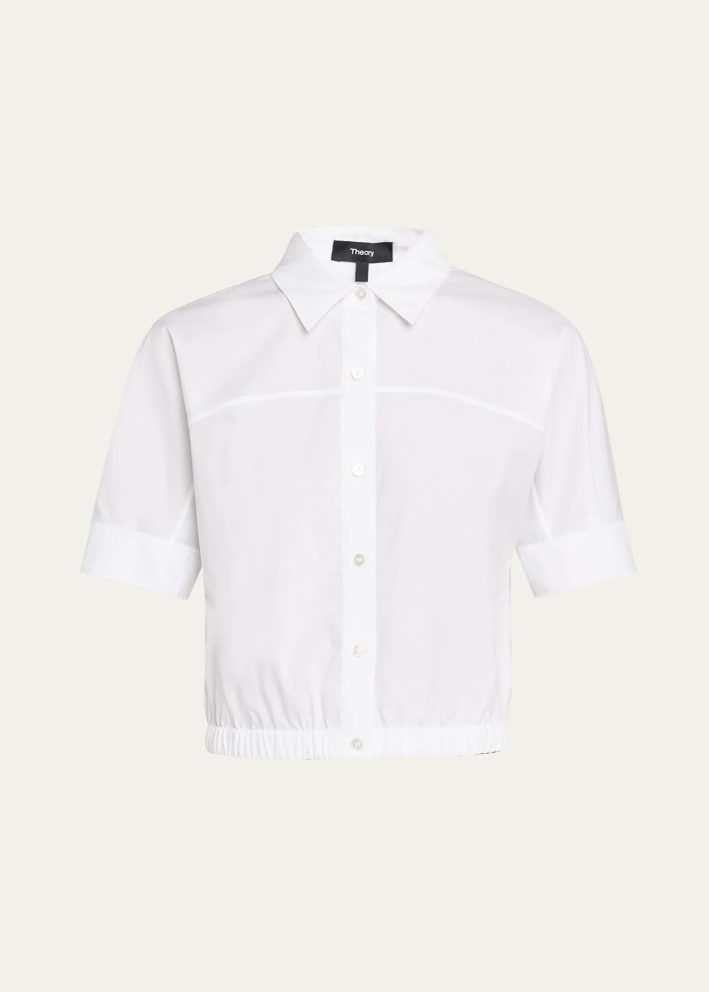 TheoryShort-Sleeve Button-Front Shirt