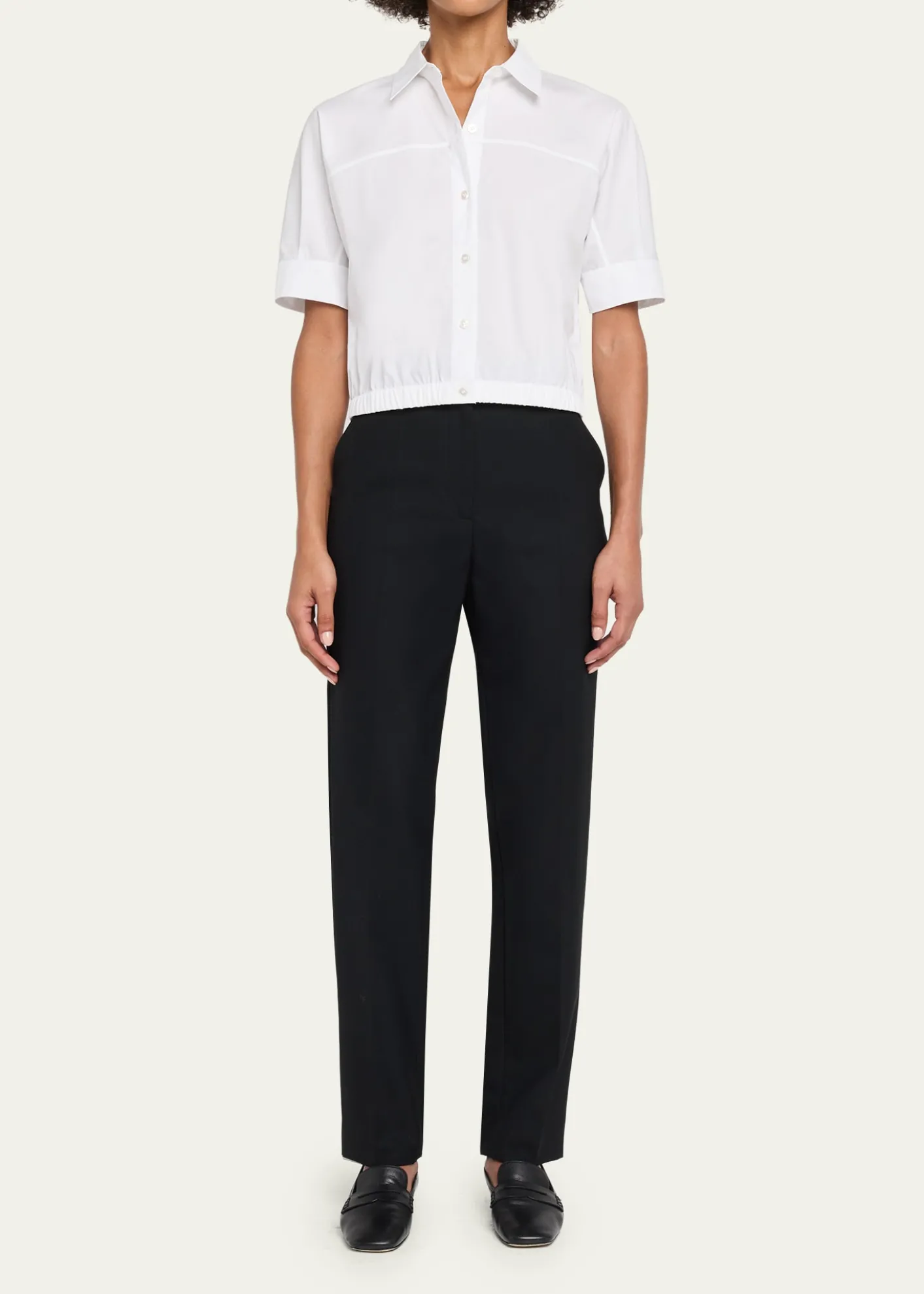 TheoryShort-Sleeve Button-Front Shirt