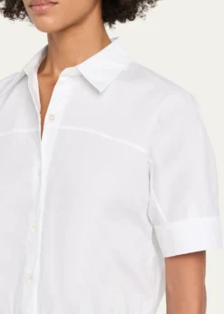 TheoryShort-Sleeve Button-Front Shirt
