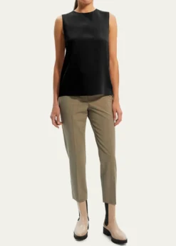 TheorySilk Straight Shell Top