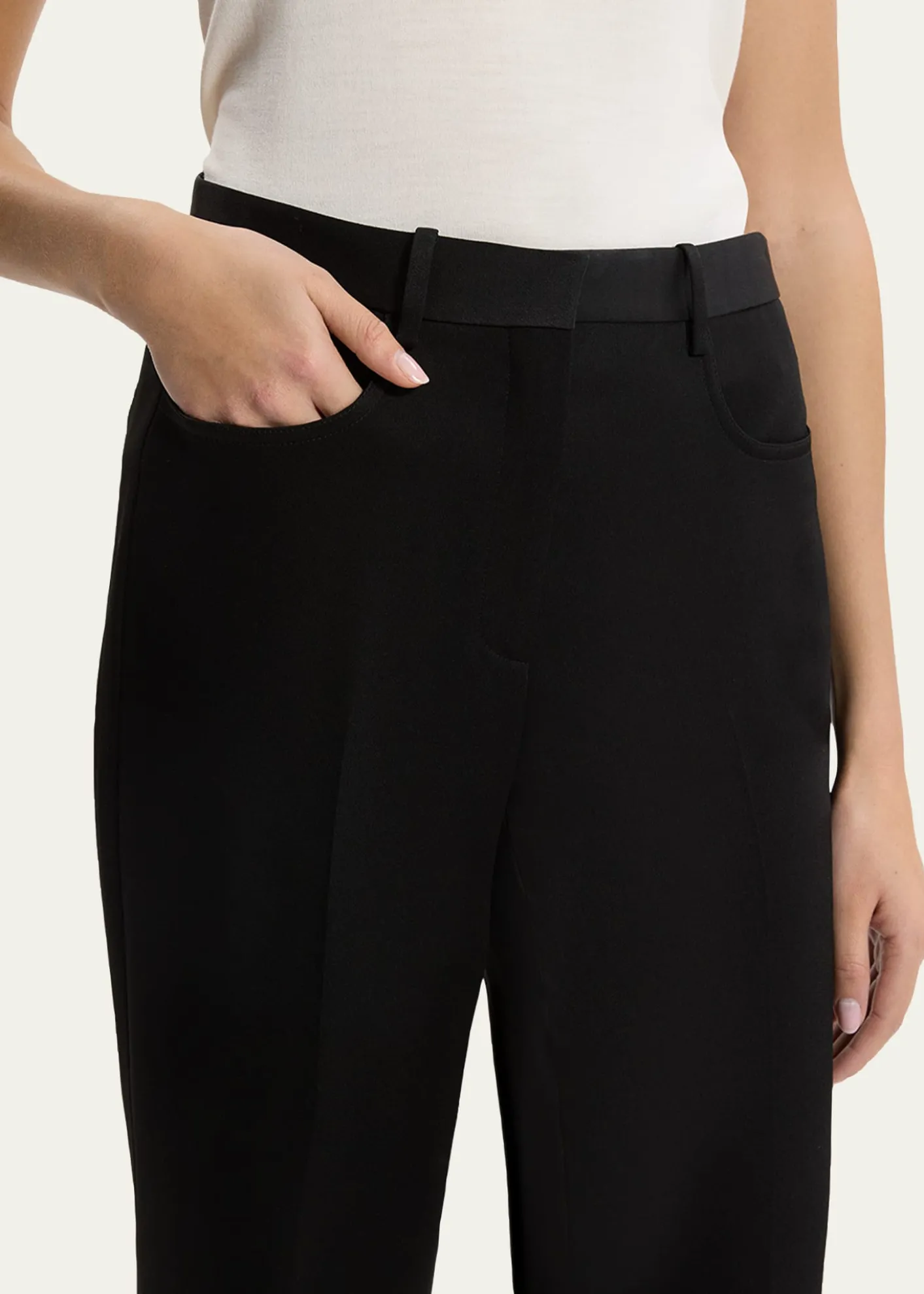 TheorySlim-Straight Satin Pants