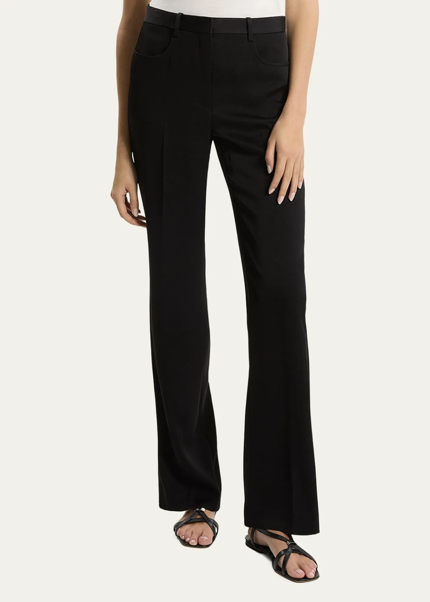 TheorySlim-Straight Satin Pants