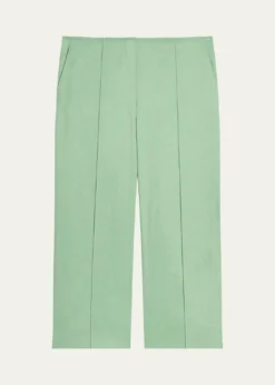 TheorySlit-Cuff Linen-Blend Capri Pants
