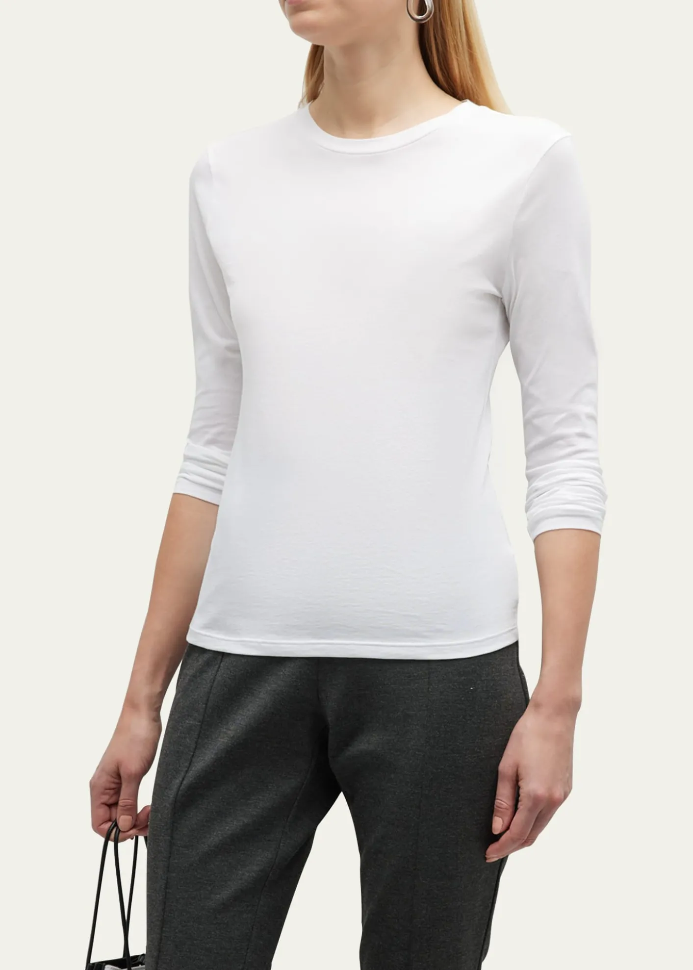 TheoryTiny Tee Long-Sleeve Cotton T-Shirt