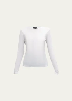 TheoryTiny Tee Long-Sleeve Cotton T-Shirt