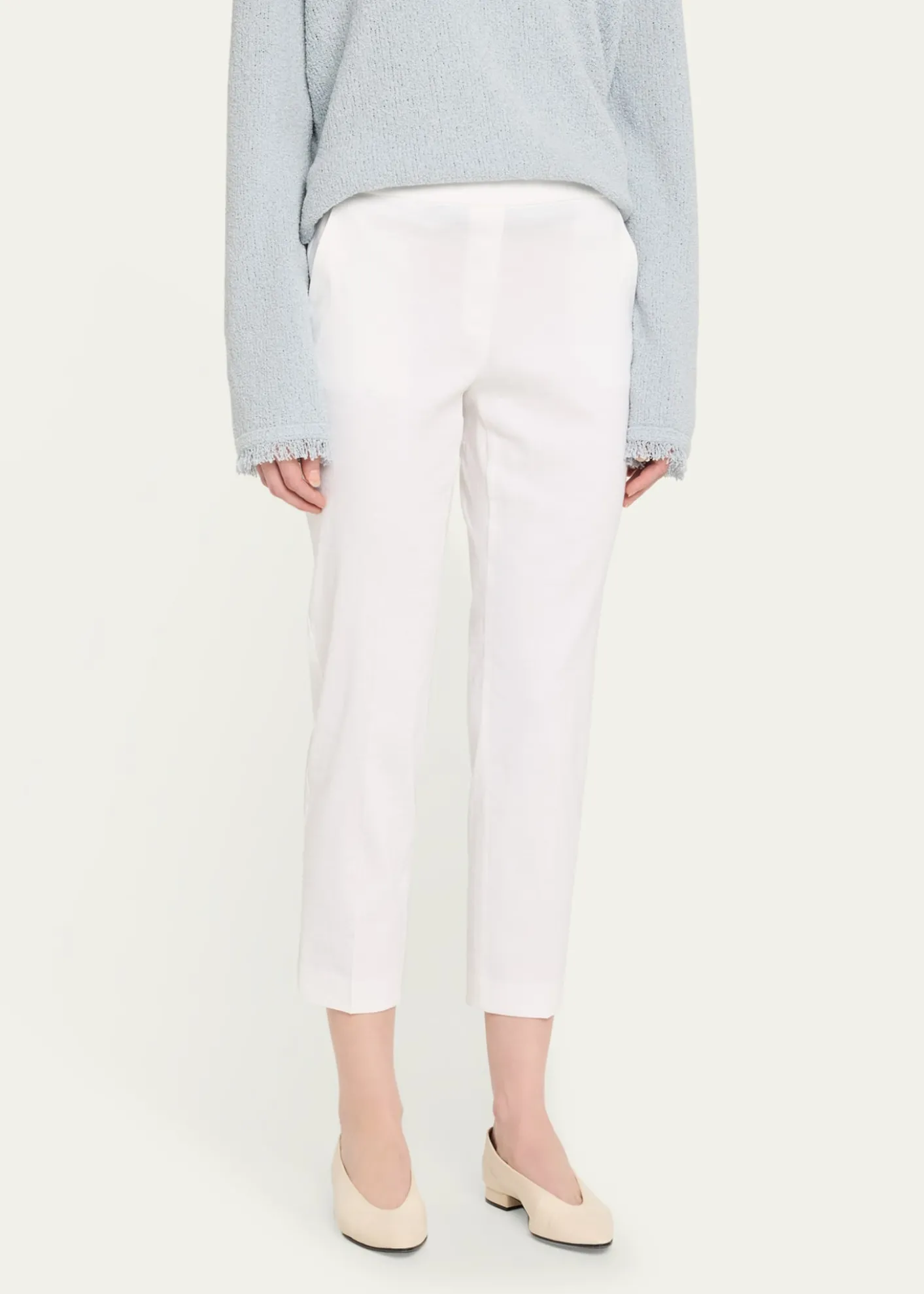 TheoryTreeca Cropped Slim Pull-On Pants