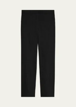 TheoryTreeca Good Linen Cropped Pull-On Ankle Pants