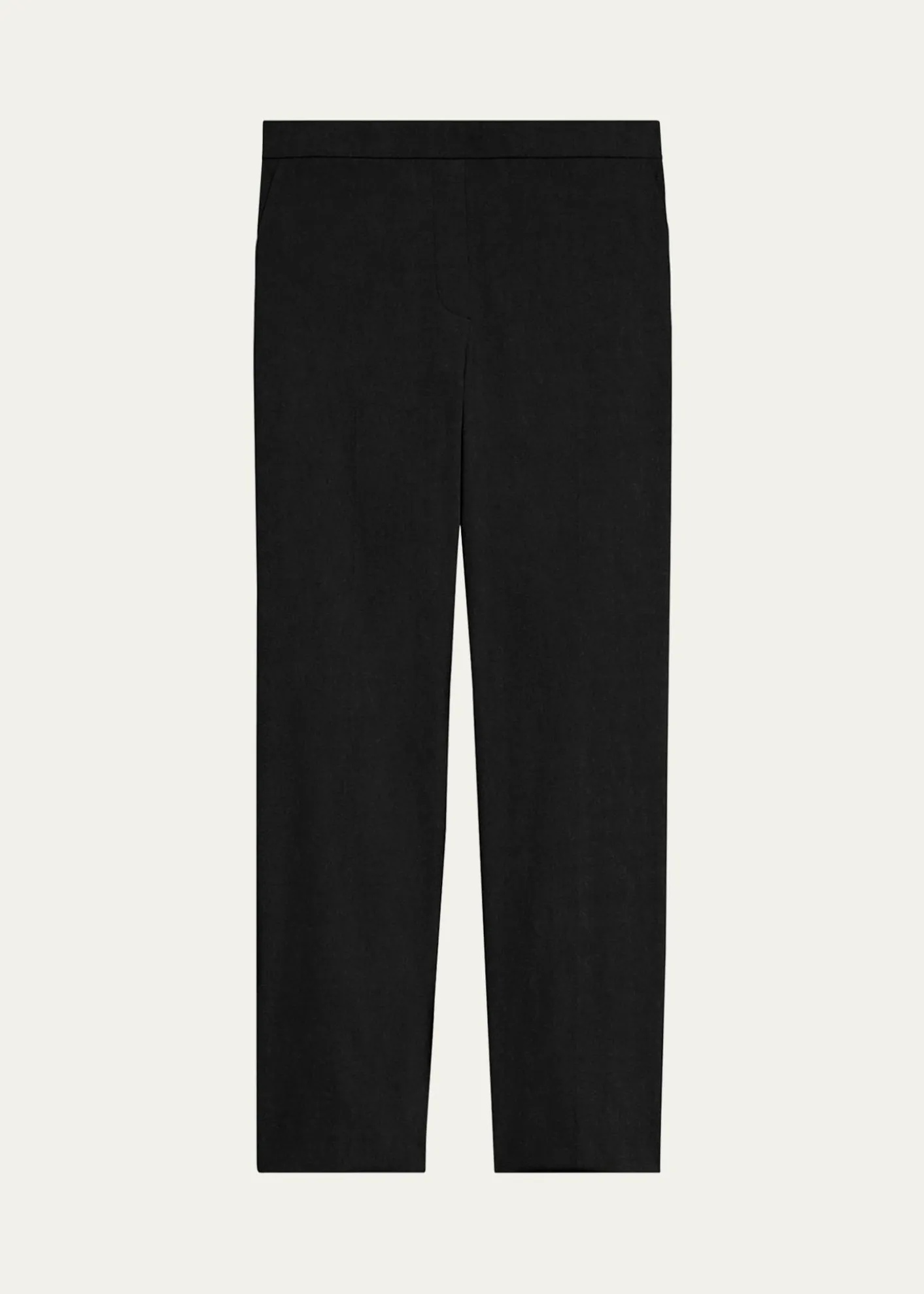 TheoryTreeca Good Linen Cropped Pull-On Ankle Pants